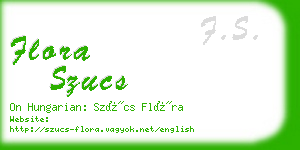 flora szucs business card